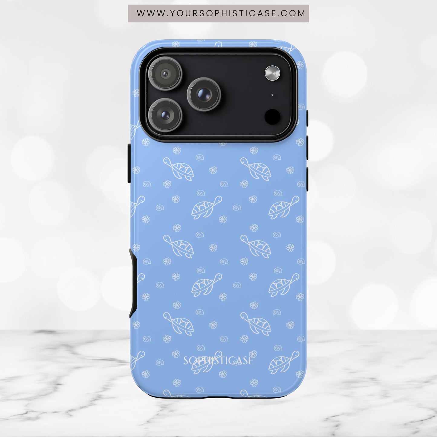 Turtle Island in Blue - iPhone Case