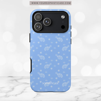 Turtle Island in Blue - iPhone Case