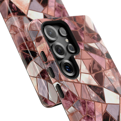 Rose' Runway in Merlot Mosaic - Tough Phone Case