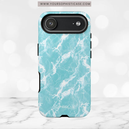 Marble Crush in Aqua - iPhone Case