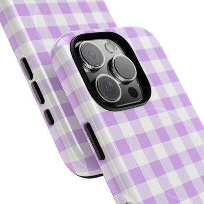 Gingham in Purple - Magsafe Case