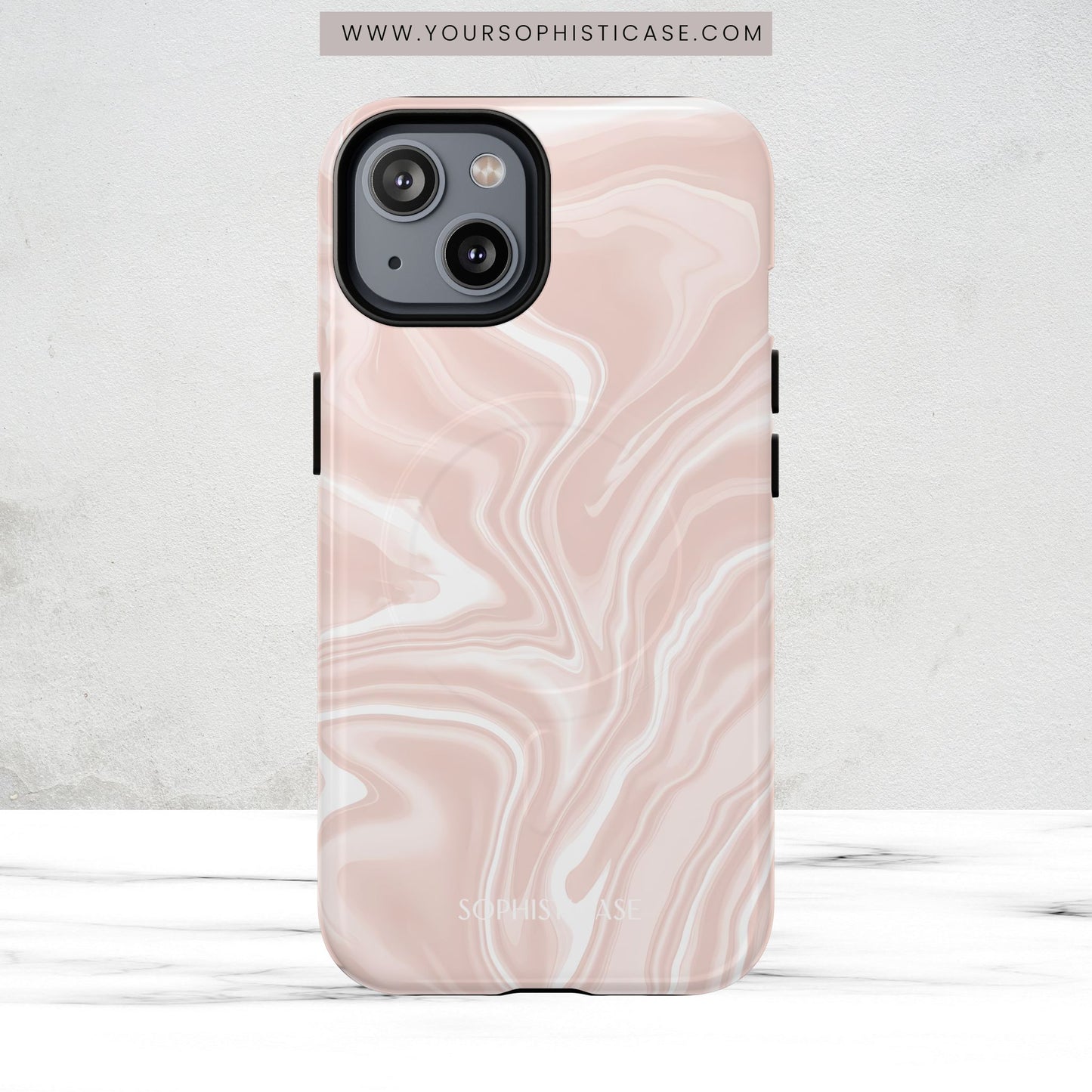 Liquid Dreams in Neutral Beige - Magsafe Case
