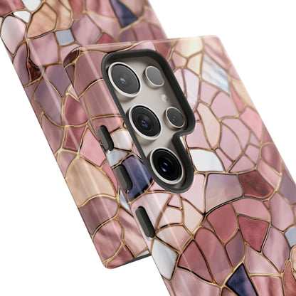 Rose' Runway in Pink Mosaic - Tough Phone Case
