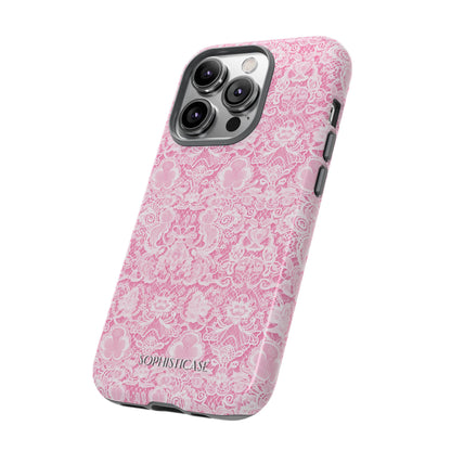 Luxe Lace in Pink - iPhone Case