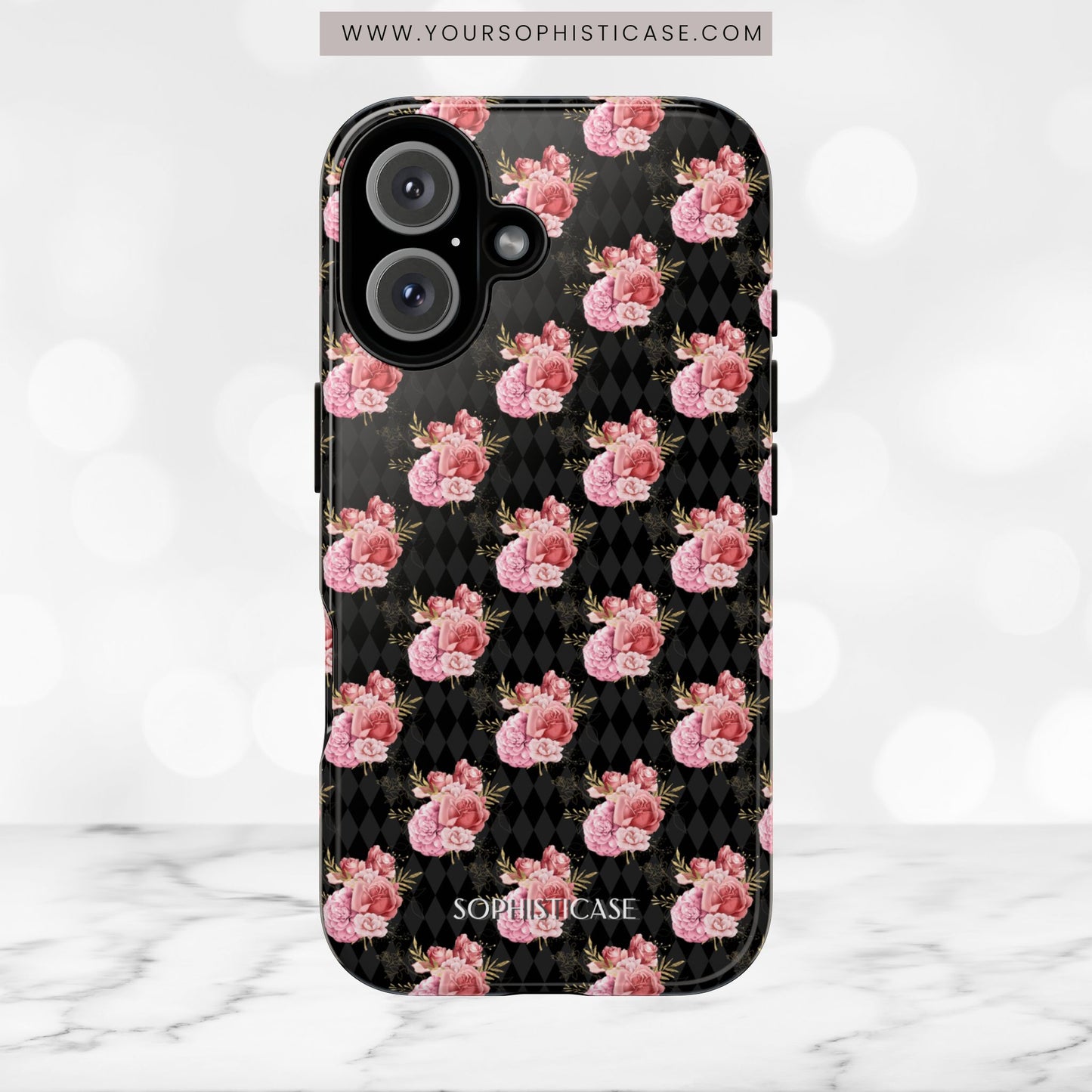 Rose Diamond Romance in Vivienne - Tough Phone Case