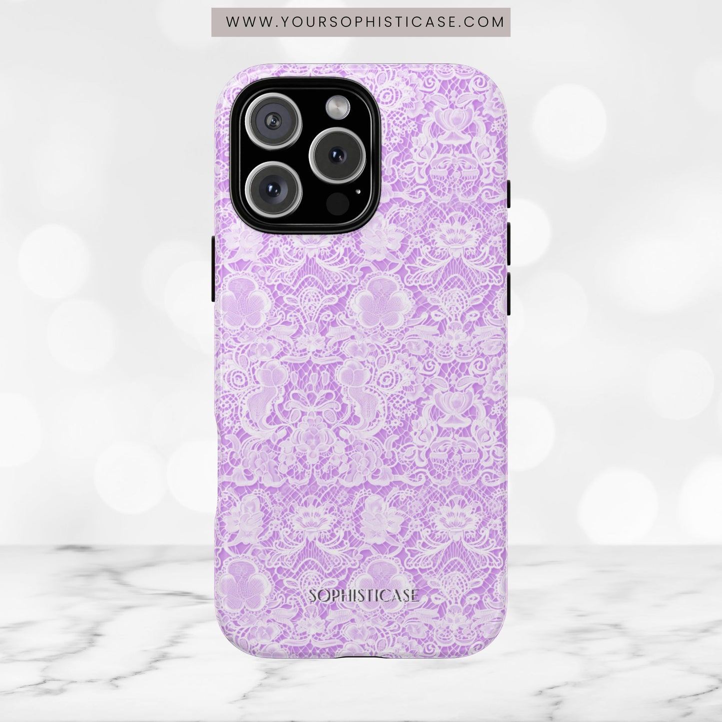 Luxe Lace in Purple - iPhone Case, Samsung Galaxy Case, Google Pixel Case