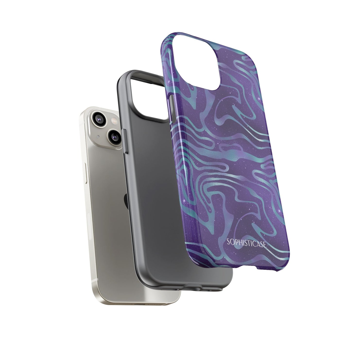 Cosmic Zebra in Blue & Purple - iPhone Case, Samsung Galaxy Case, Google Pixel Case