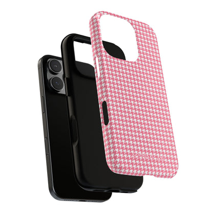 Tough Case - Houndstooth in Salmon