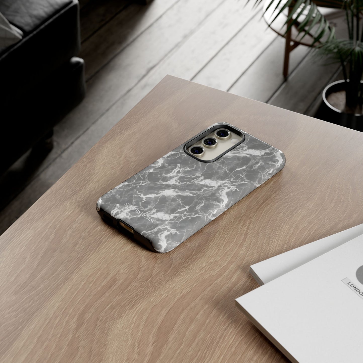 Marble Crush in Charcoal Grey - iPhone Case, Samsung Galaxy Case, Google Pixel Case