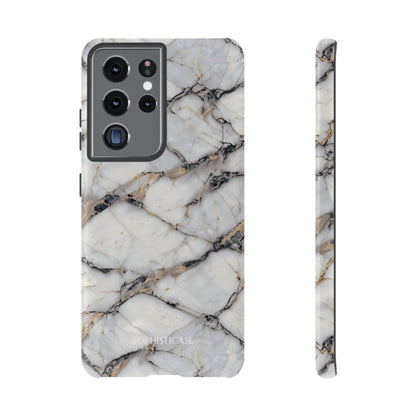 Marble Opulence in Cracked Beige - iPhone Case, Samsung Galaxy Case, Google Pixel Case