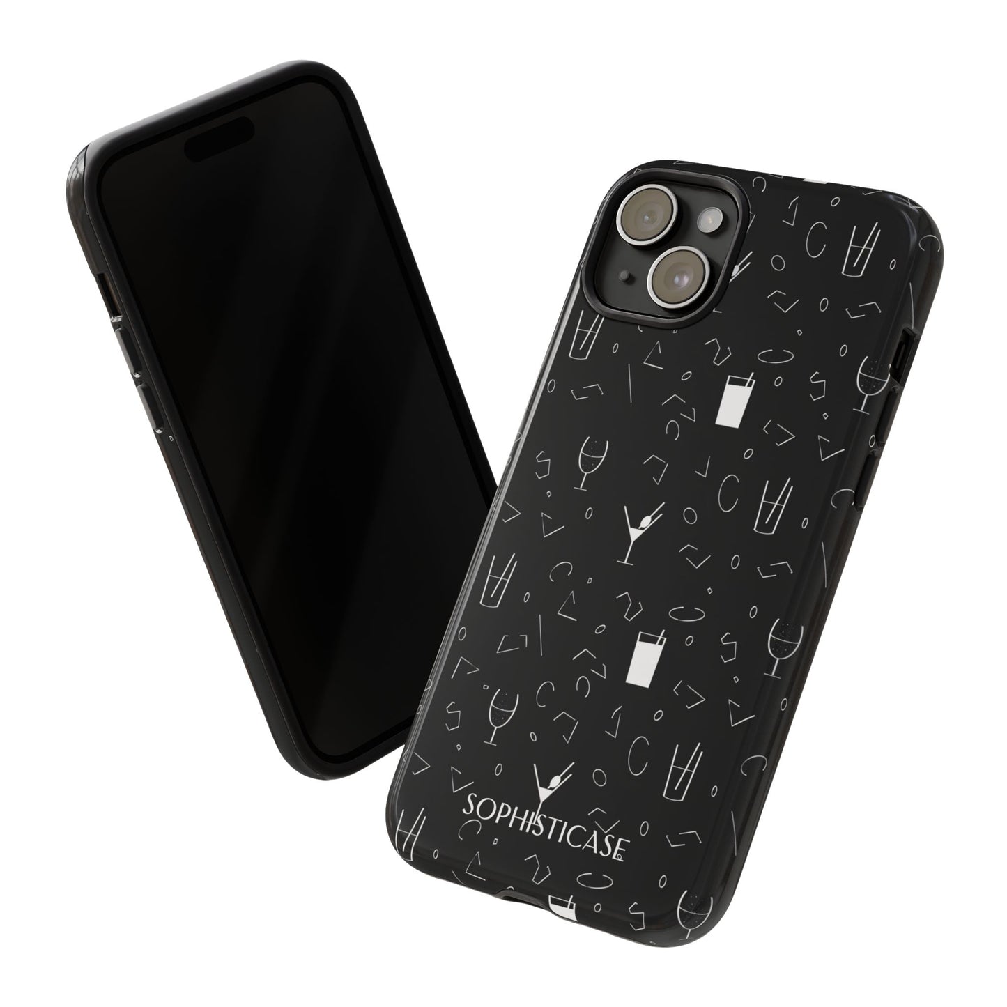 Cocktail Hour in Black - iPhone Case