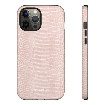 Luxe Leather in Neutral Beige - iPhone Case