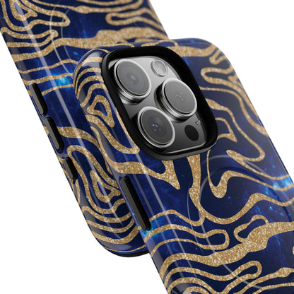 Cosmic Gold in Blue - iPhone Magsafe Case