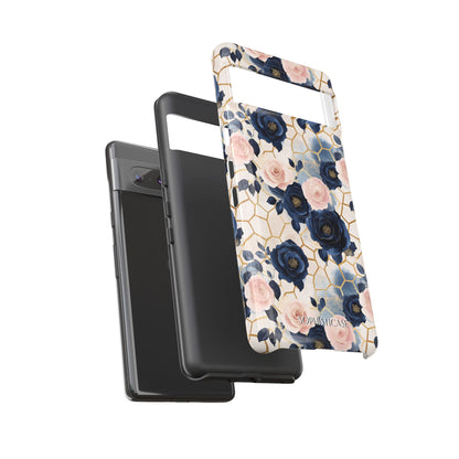 Royal Floral in Navy Hive - Tough Phone Case