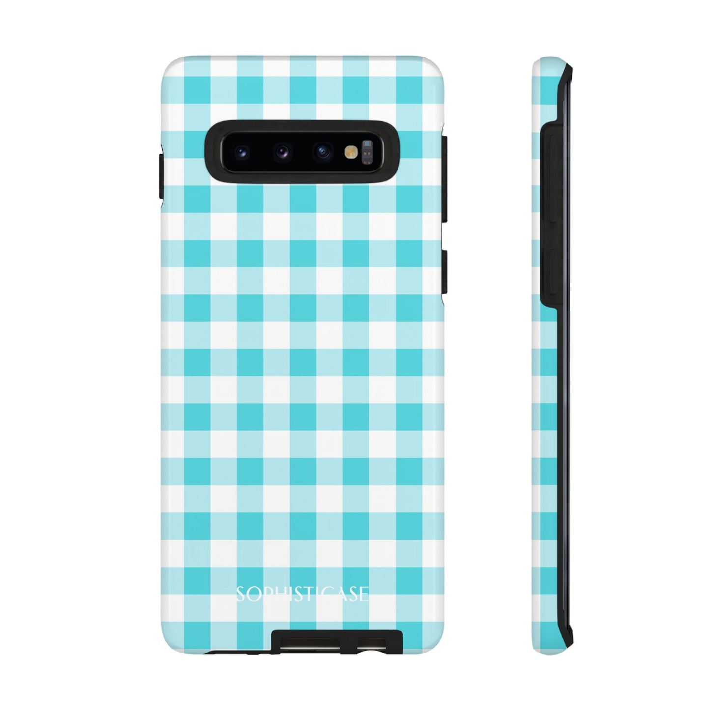 Tough Case - Gingham in Aqua