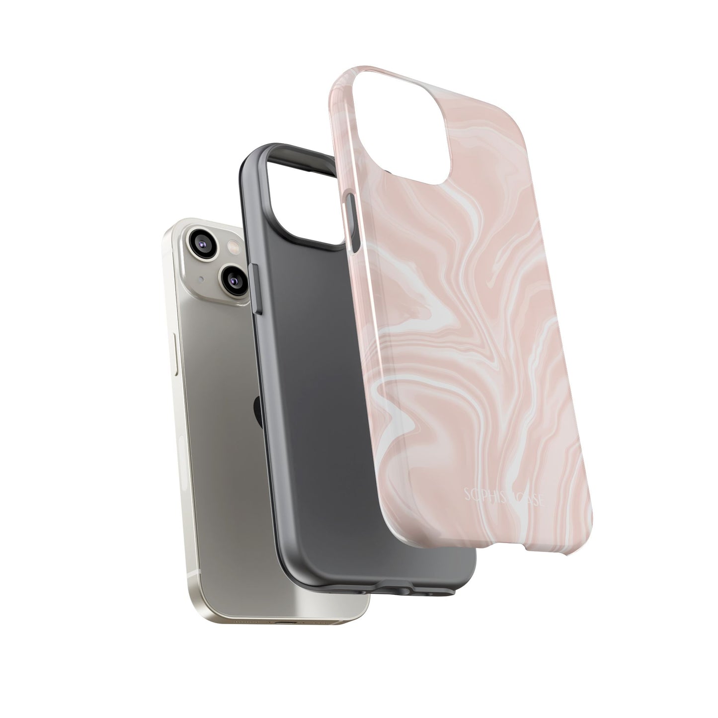 Liquid Dreams in Neutral Beige - Tough Phone Case