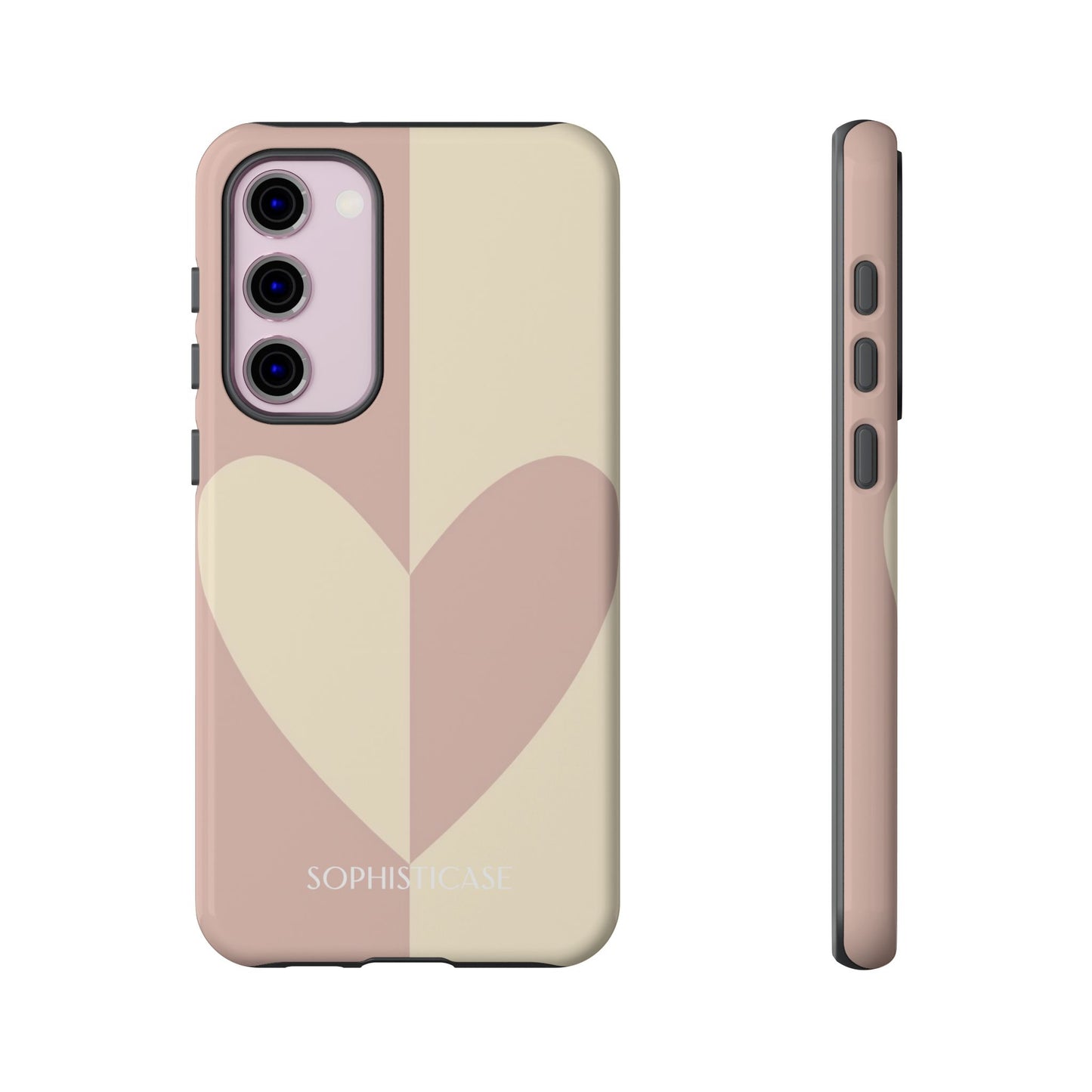 Be Mine in Brown and Beige - Drop Proof Phone Case for Samsung Galaxy