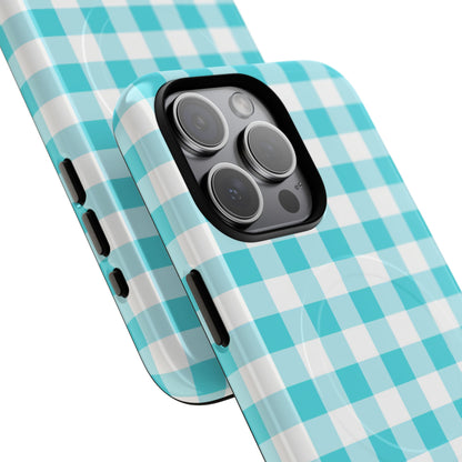 Gingham in Aqua - Magsafe Case