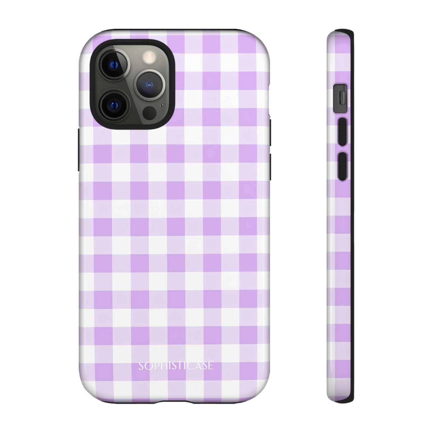 Gingham in Purple - Tough Phone Case
