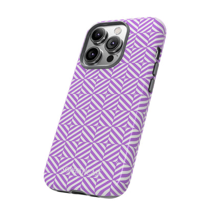 Illusions in Purple - Dual Layer Shockproof Phone Case for iPhone, Google Pixel and Samsung Galaxy