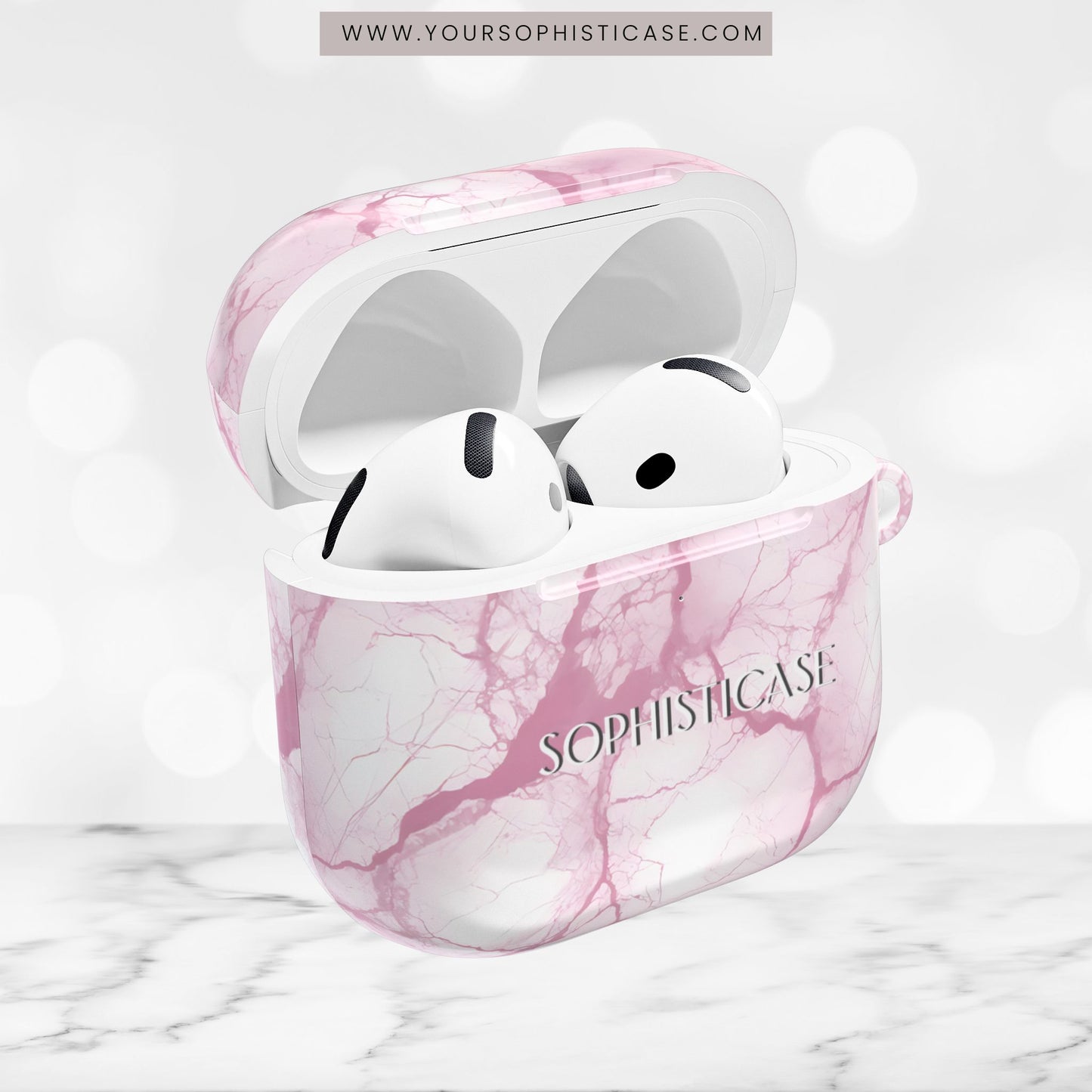 AirPod Cases - Marble Opulence in Pink