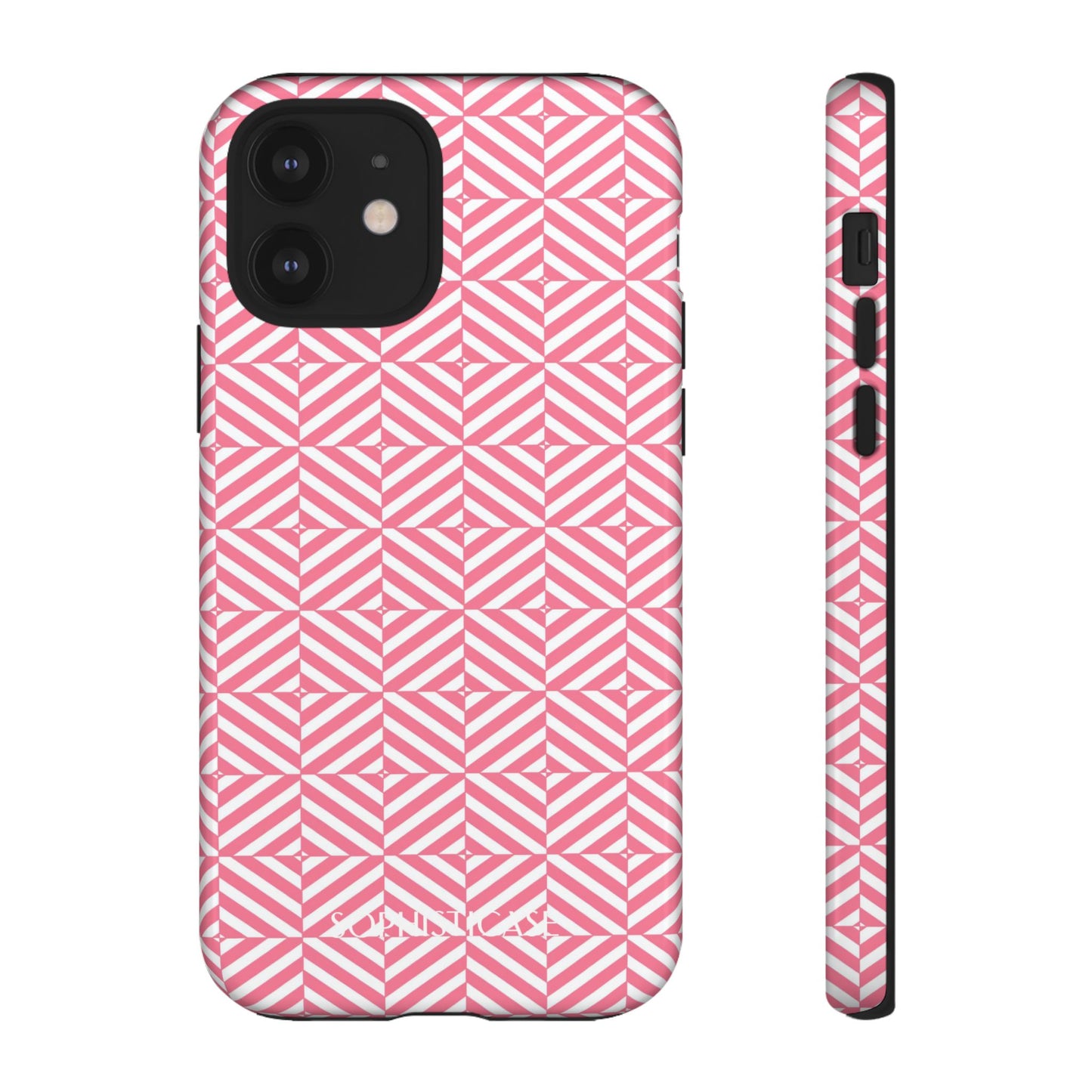 Illusions in Salmon - Dual Layer Shockproof Phone Case for iPhone, Google Pixel and Samsung Galaxy