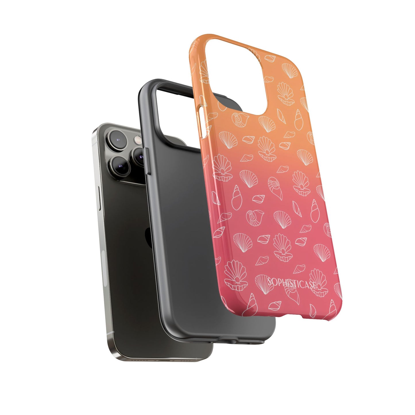 Seashell Society in Sunset Orange - iPhone Case