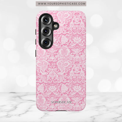 Luxe Lace in Pink - Tough Phone Case
