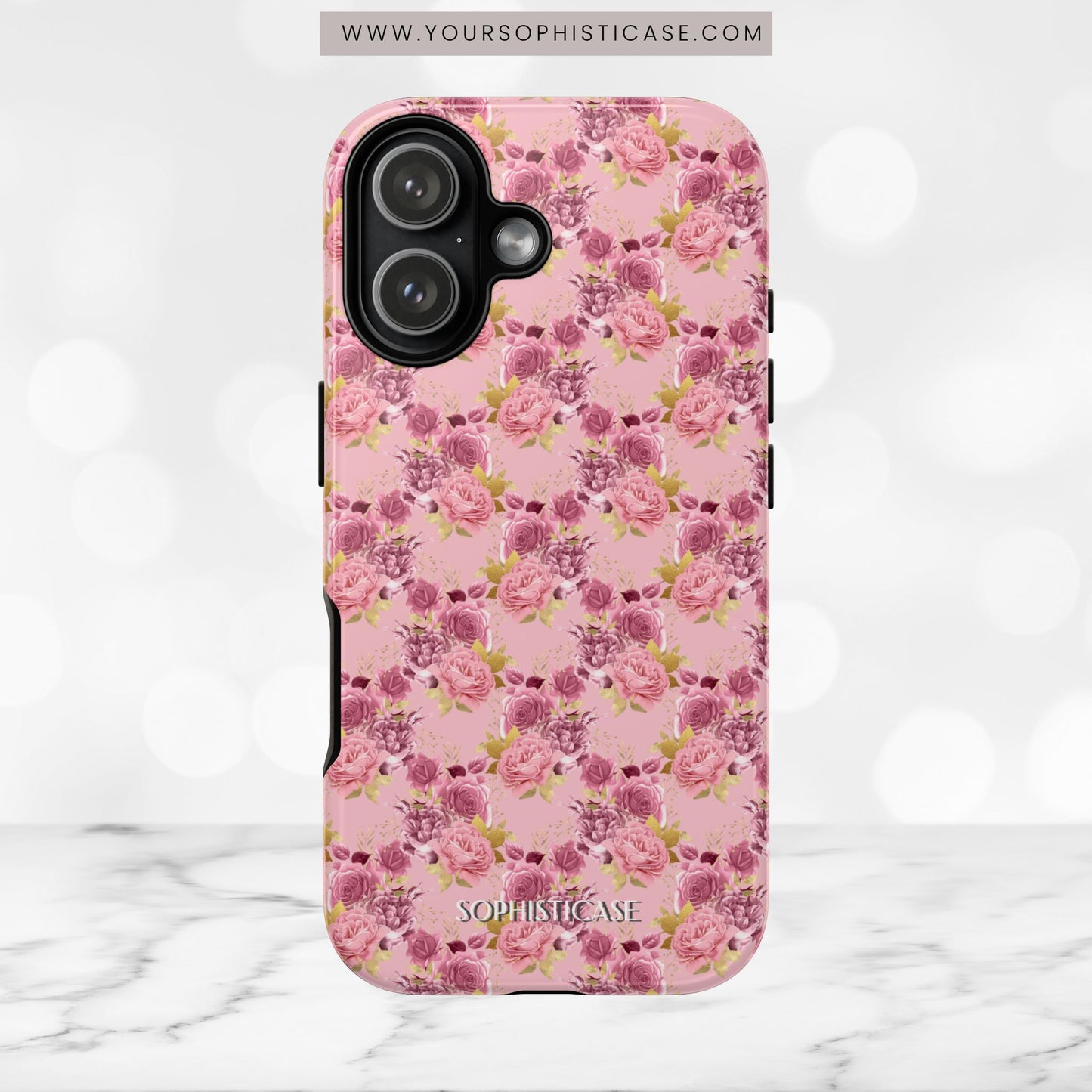 Rose Diamond Romance in Amelie - Tough Phone Case