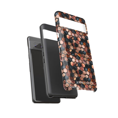Rose' Runway in Honeycomb Mosaic - Tough Phone Case