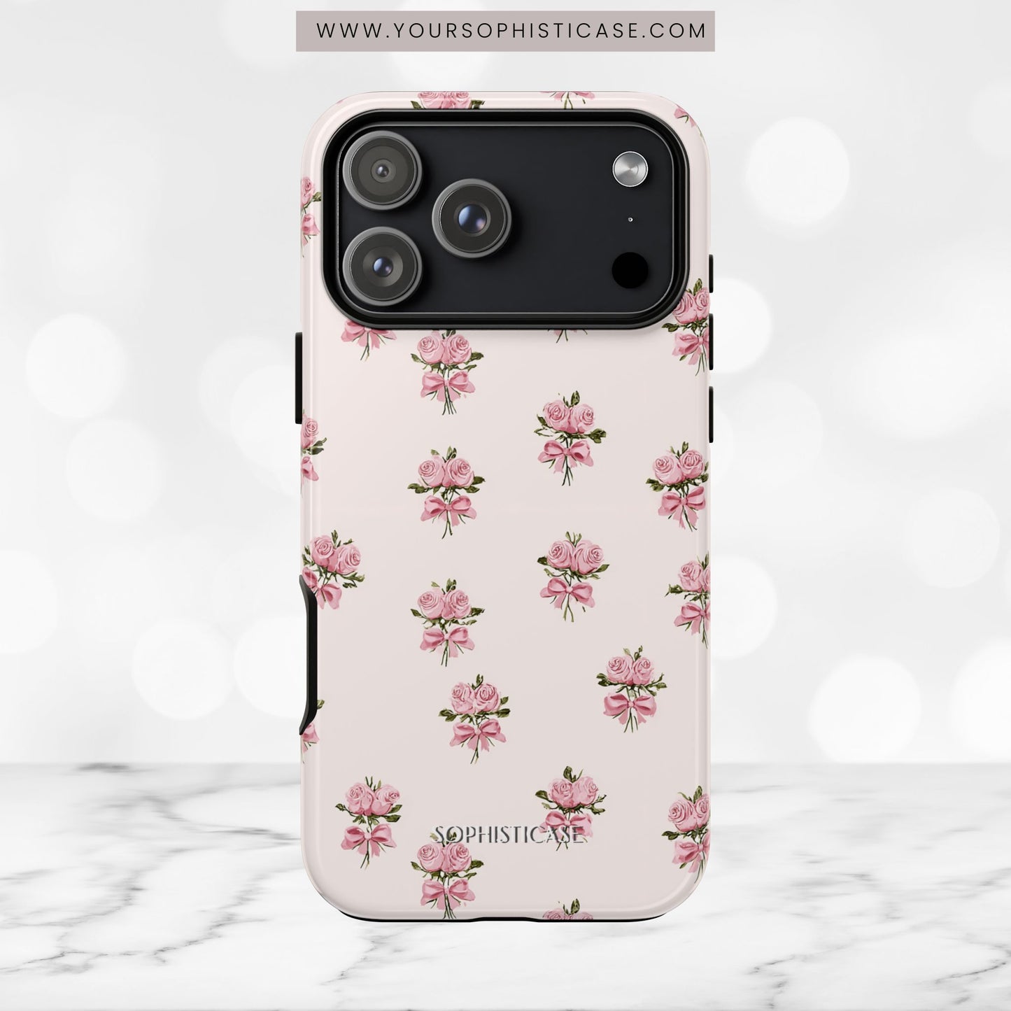 The Sweetest Thing in Coquette Rose Bouquet - iPhone Case, Samsung Galaxy Case, Google Pixel Case