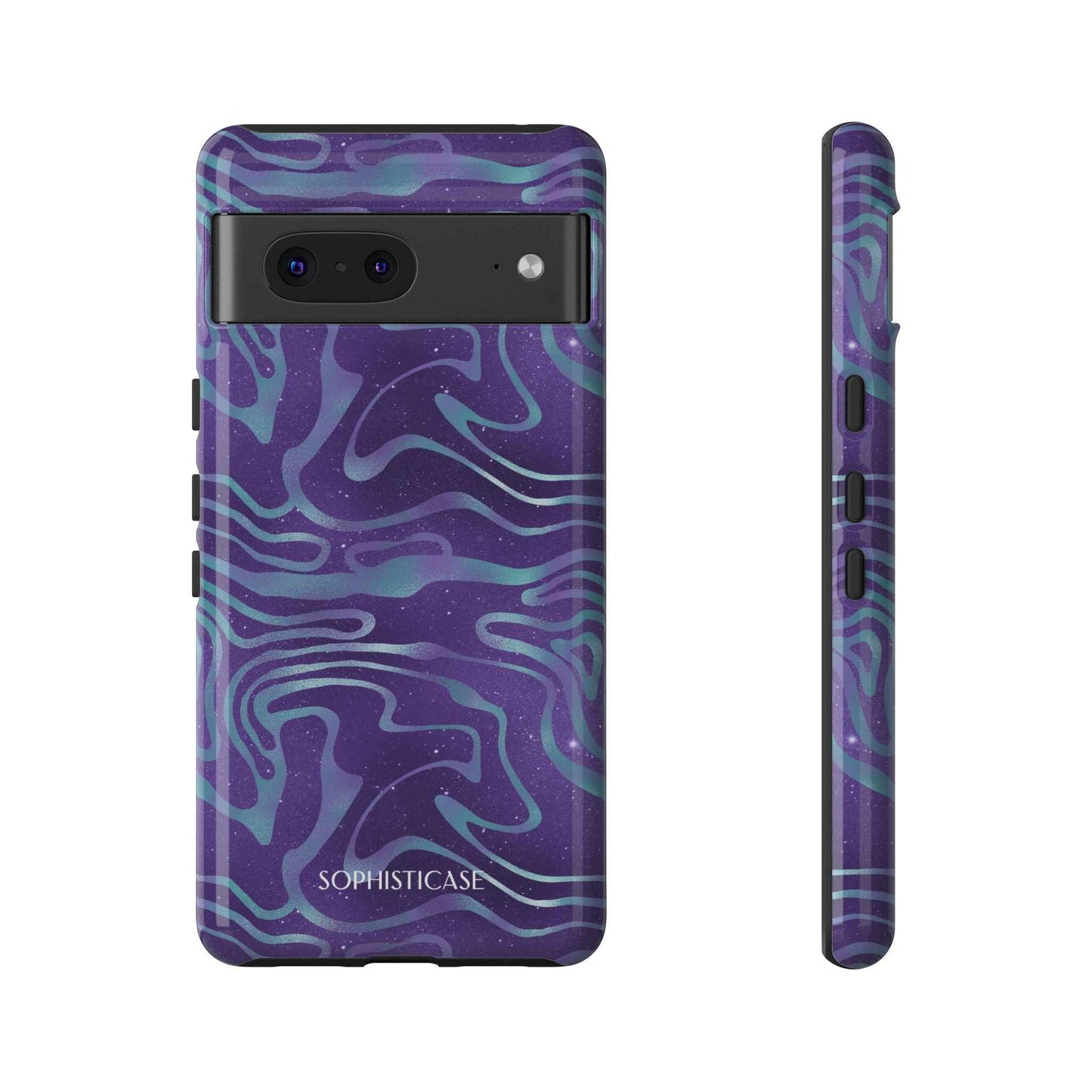 Cosmic Zebra in Blue & Purple - iPhone Case, Samsung Galaxy Case, Google Pixel Case