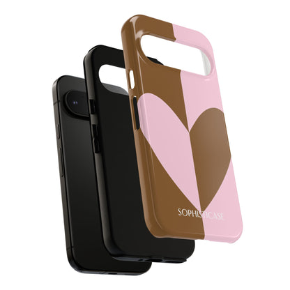 Be Mine in Pink and Brown - iPhone Case, Samsung Galaxy Case, Google Pixel Case