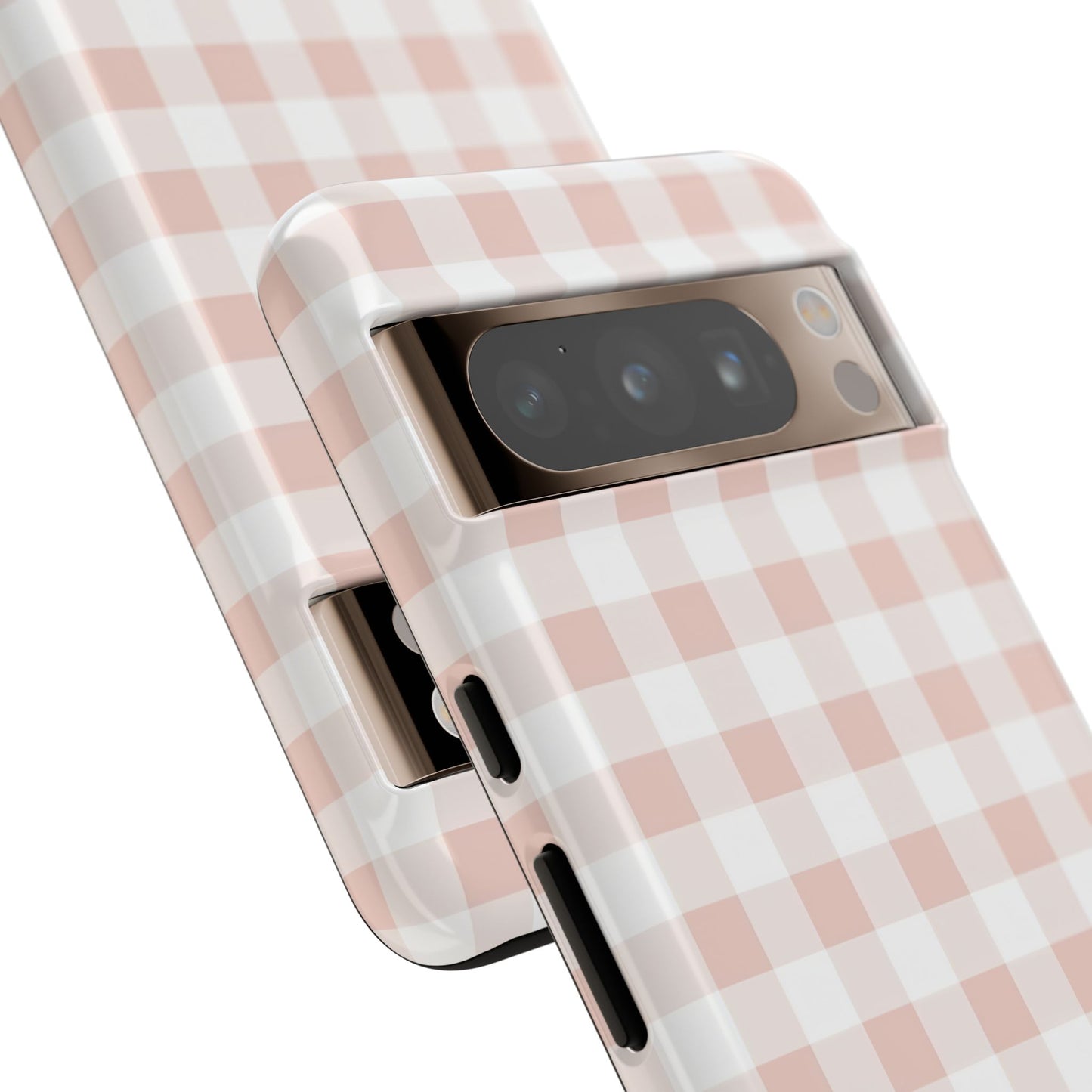 Gingham in Neutral Beige - Tough Phone Case