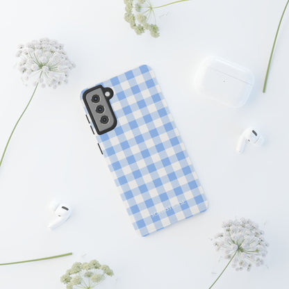 Gingham in Blue - Tough Phone Case for Samsung Galaxy