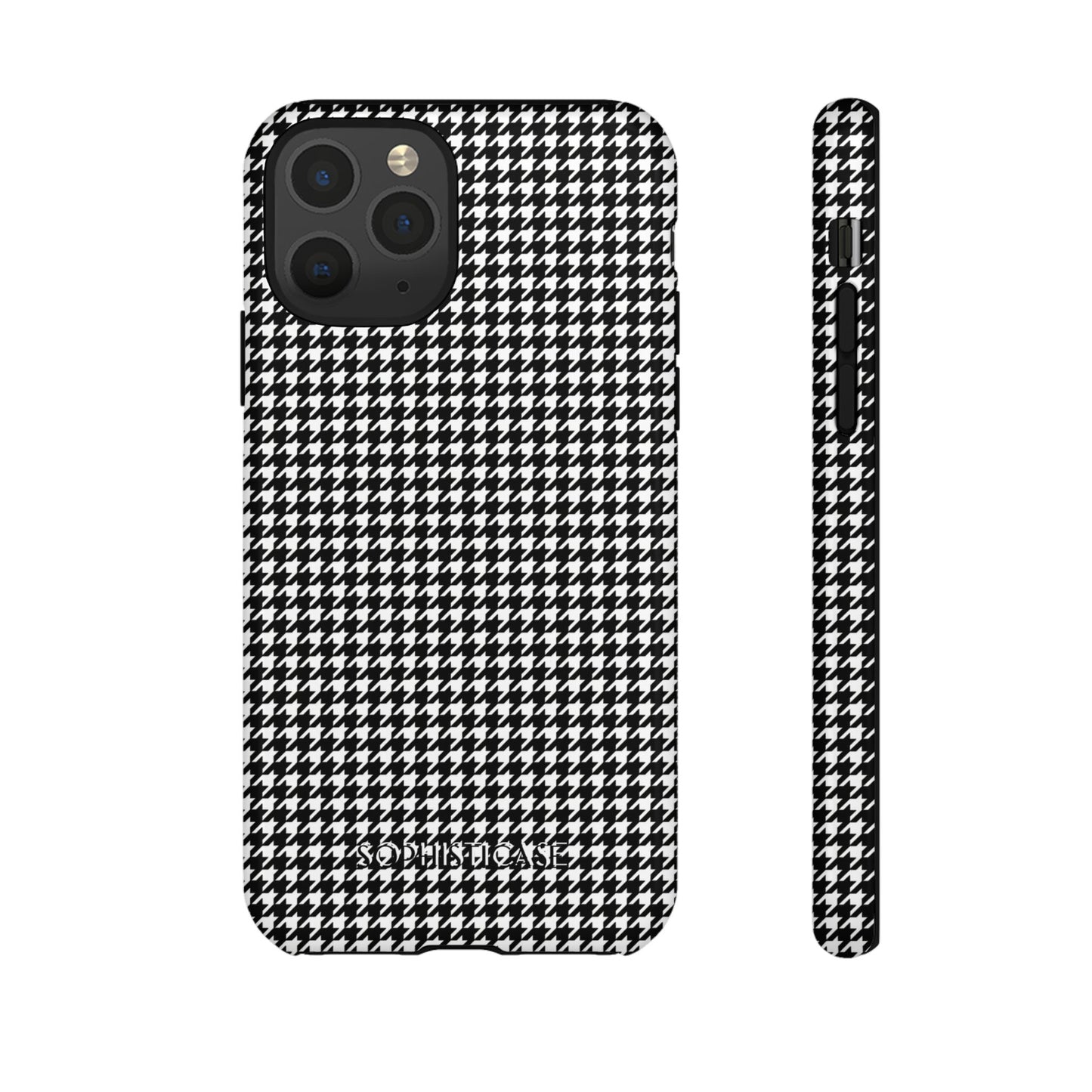 Houndstooth in Black - Drop Proof Phone Case for iPhone