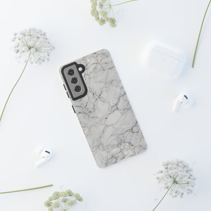 Marble Opulence in White - iPhone Case, Samsung Galaxy Case, Google Pixel Case