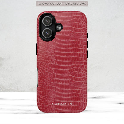 Luxe Leather in Cherry Red - Magsafe Case