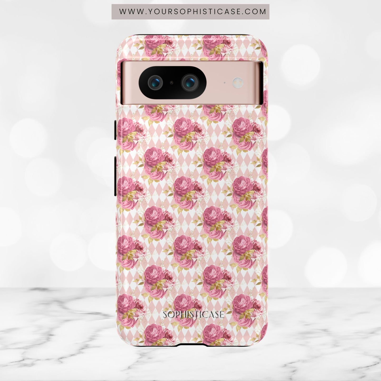 Rose Diamond Romance in Sienna - Tough Phone Case