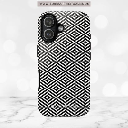 Illusions in Black - iPhone Case