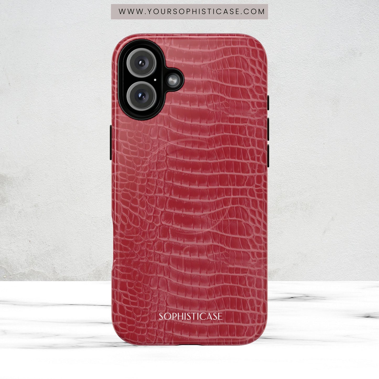 Luxe Leather in Cherry Red - Magsafe Case
