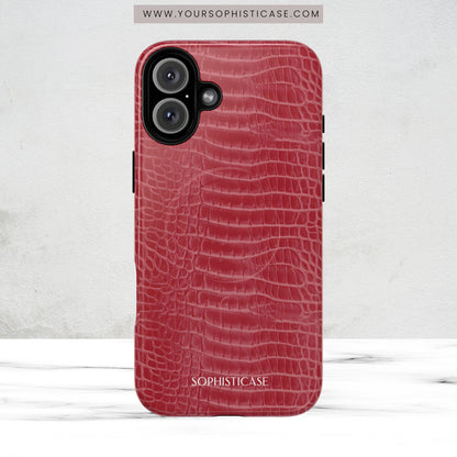 Luxe Leather in Cherry Red - Magsafe Case