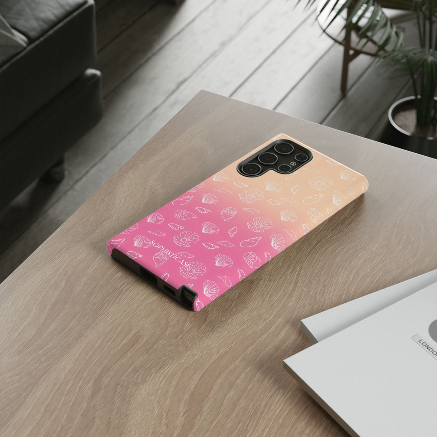 Seashell Society in Sandy Pink Sunset - iPhone Case, Samsung Galaxy Case, Google Pixel Case