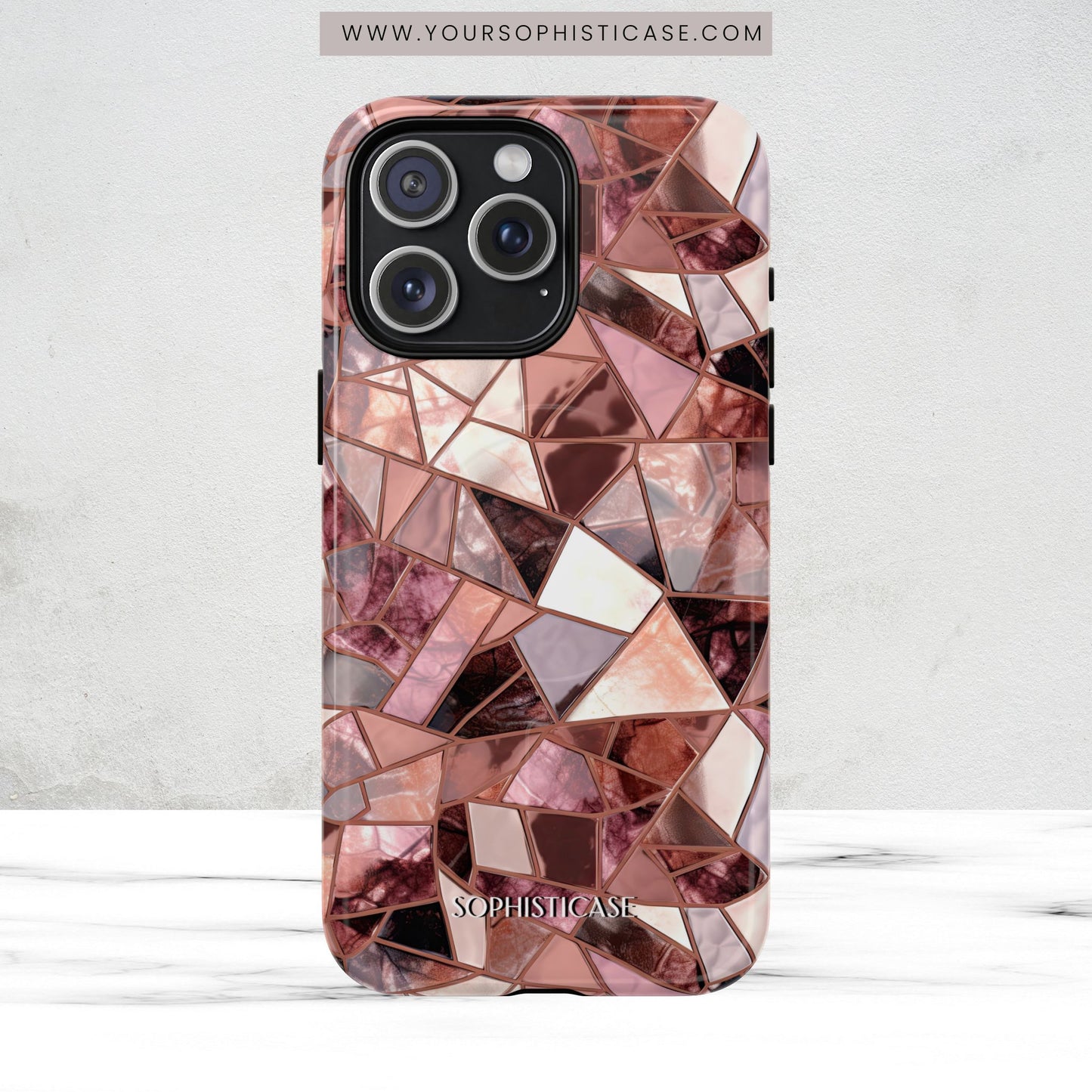 Rose' Runway in Merlot Mosaic - Magsafe Case