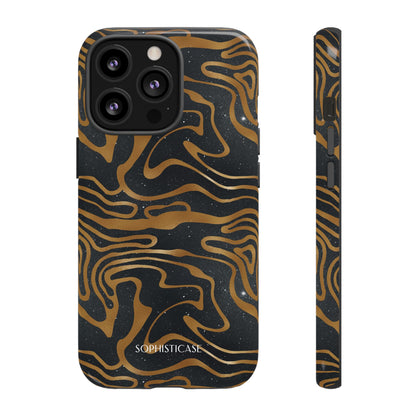 Cosmic Gold in Black - iPhone Case, Samsung Galaxy Case, Google Pixel Case