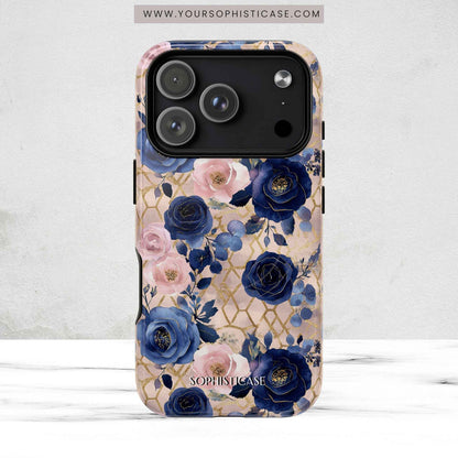 Royal Floral in Navy Blush - iPhone Magsafe Case