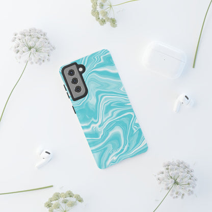 Liquid Dreams in Aqua - Tough Phone Case