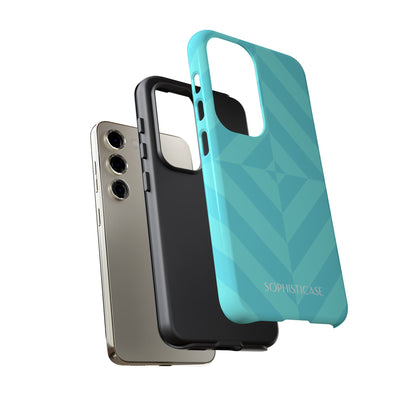 Zenergy in Aqua - Dual Layer Shockproof Phone Case for iPhone, Google Pixel and Samsung Galaxy