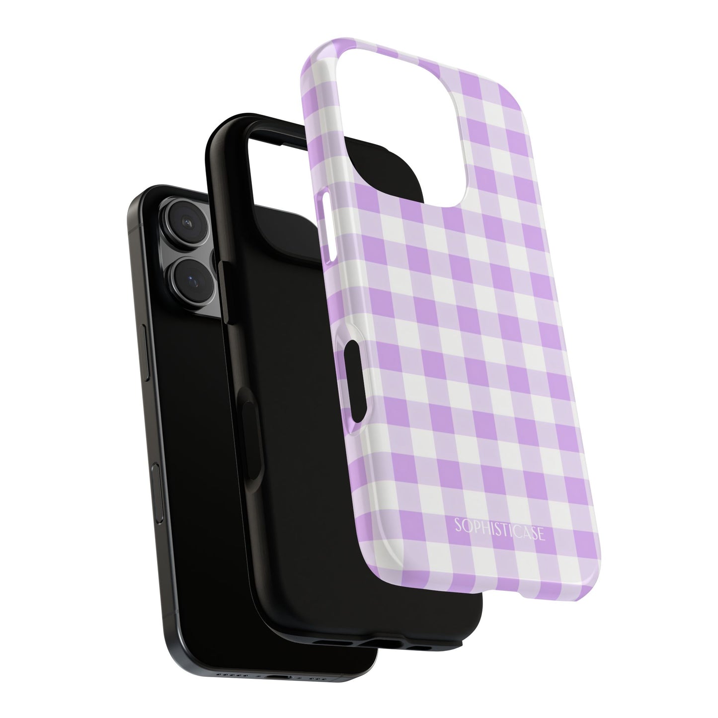 Gingham in Purple - iPhone Case, Samsung Galaxy Case, Google Pixel Case