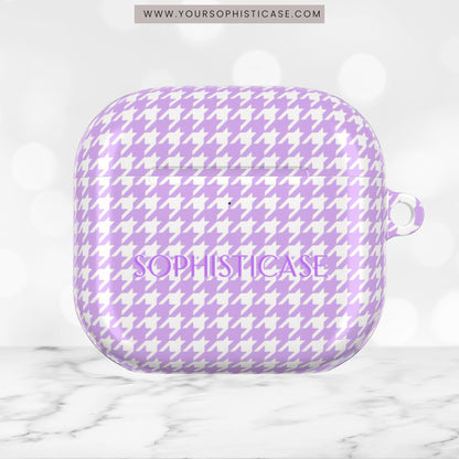 AirPod Cases - Houndstooth in Pastel Purple